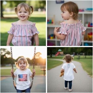 002 COMBO:  Assorted blouses  size 6/6X